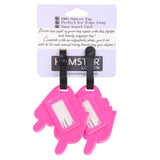 HAMSTER LONDON PINK LOLLI SET OF 2 LUGGAGE TAGS