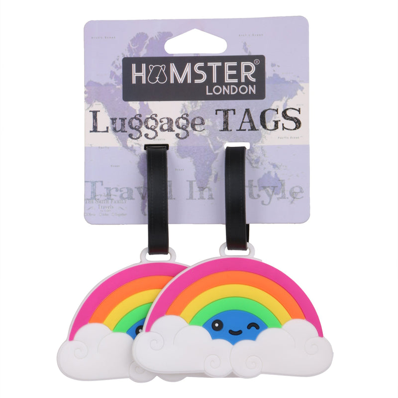 HAMSTER LONDON RAINBOW SET OF 2 LUGGAGE TAGS