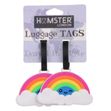 HAMSTER LONDON RAINBOW SET OF 2 LUGGAGE TAGS
