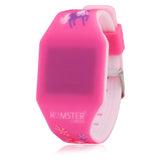 Hamster London Silicon Digital LED Band Wrist Watch for Girls- Unicorn