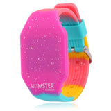 Hamster London Silicon Glitter Digital LED Band Wrist Watch for Girls- Pink Glitter