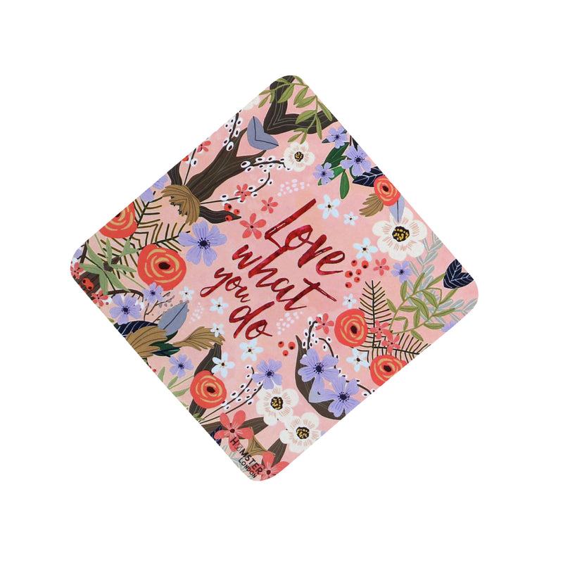 Hamster London Wooden Coasters for Home Set of 6 (Love what you do)