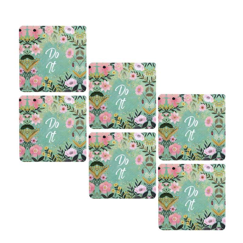 Hamster London Wooden Coasters for Home Set of 6 (do it)