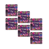 Hamster London Wooden Coasters for Home Set of 6 (dream big)