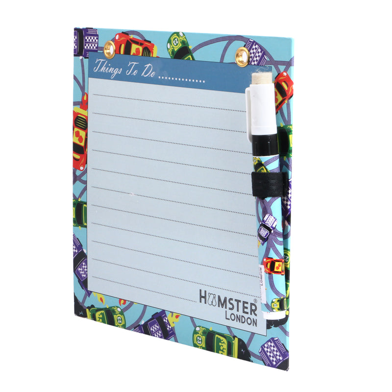 Hamster London Magnetic White Board - Dry, Erase. Can Be Stuck On Refrigerator Or Any Metal Surface,Good Gift for Any Occasion ( car)