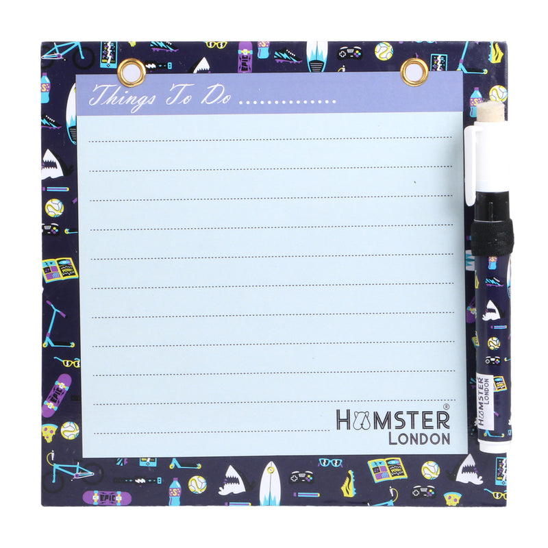 Hamster London Magnetic White Board - Dry, Erase. Can Be Stuck On Refrigerator Or Any Metal Surface,Good Gift for Any Occasion (PIZZA)