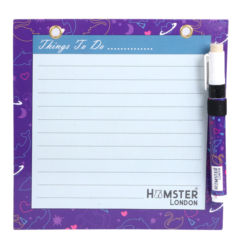 Hamster London Magnetic White Board - Dry, Erase. Can Be Stuck On Refrigerator Or Any Metal Surface,Good Gift for Any Occasion (UNICONR)
