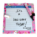 Hamster London Magnetic White Board - Dry, Erase. Can Be Stuck On Refrigerator Or Any Metal Surface,Good Gift for Any Occasion (cupcake unicorn flamingo)
