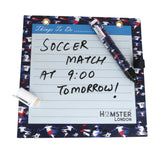 Hamster London Magnetic White Board - Dry, Erase. Can Be Stuck On Refrigerator Or Any Metal Surface,Good Gift for Any Occasion ( FOOTBALL)