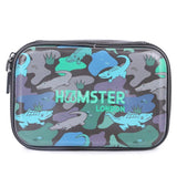 Hamster London Stylish Large Capacity Hardtop EVA Hardtop Pencil Case Organizer School Pen Holder Pouch Multipurpose (Alligator Black)