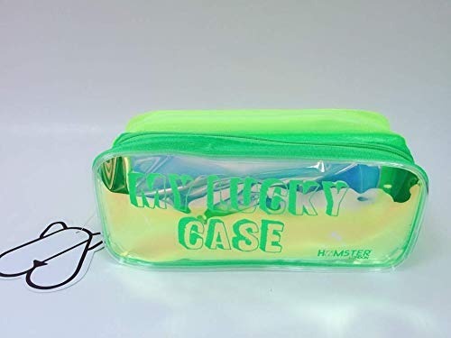 Hamster London My Lucky Case Perfect Pouch For Your Makeup Accessories (Doble Zipper) Yellow And Green