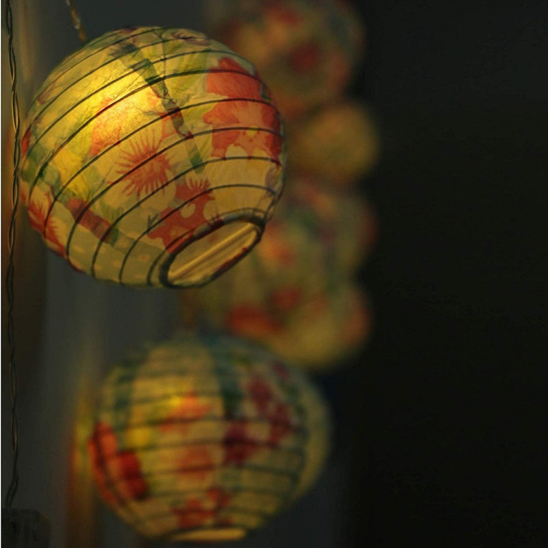 Hamster London Lucky Paper Lamp Lights for Party Home Decor (Floral)
